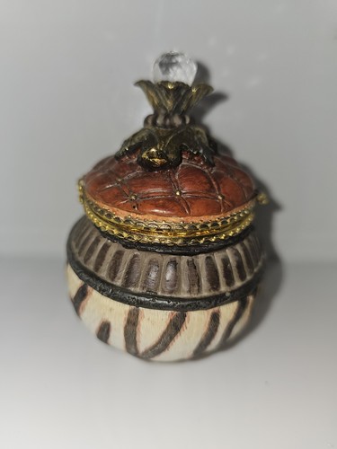 Trinket Lidded Small Keepsake Box Jungle Zebra Striped - Picture 5 of 5