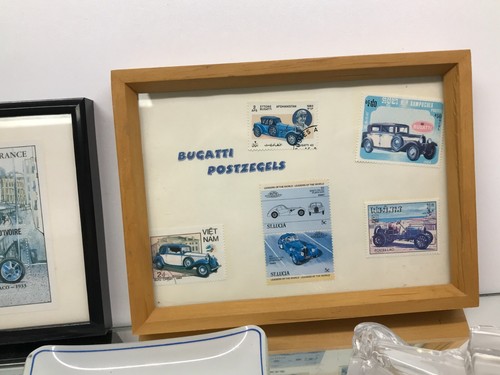 10x BUGATTI MEMORABILIA KEYCHAINS + PLATE/ASHTRAY + GLASS + STAMPS ETC - GOOD - Imagen 2 de 9
