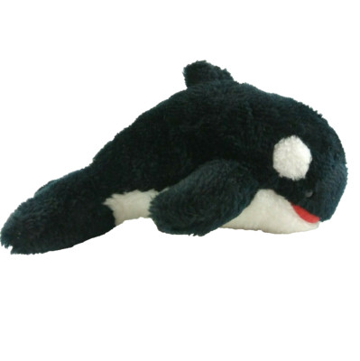 Orca Plush 9'' K&M Korea Black White Stiff Dolphin Whale Ocean Sea Stuffed Animal