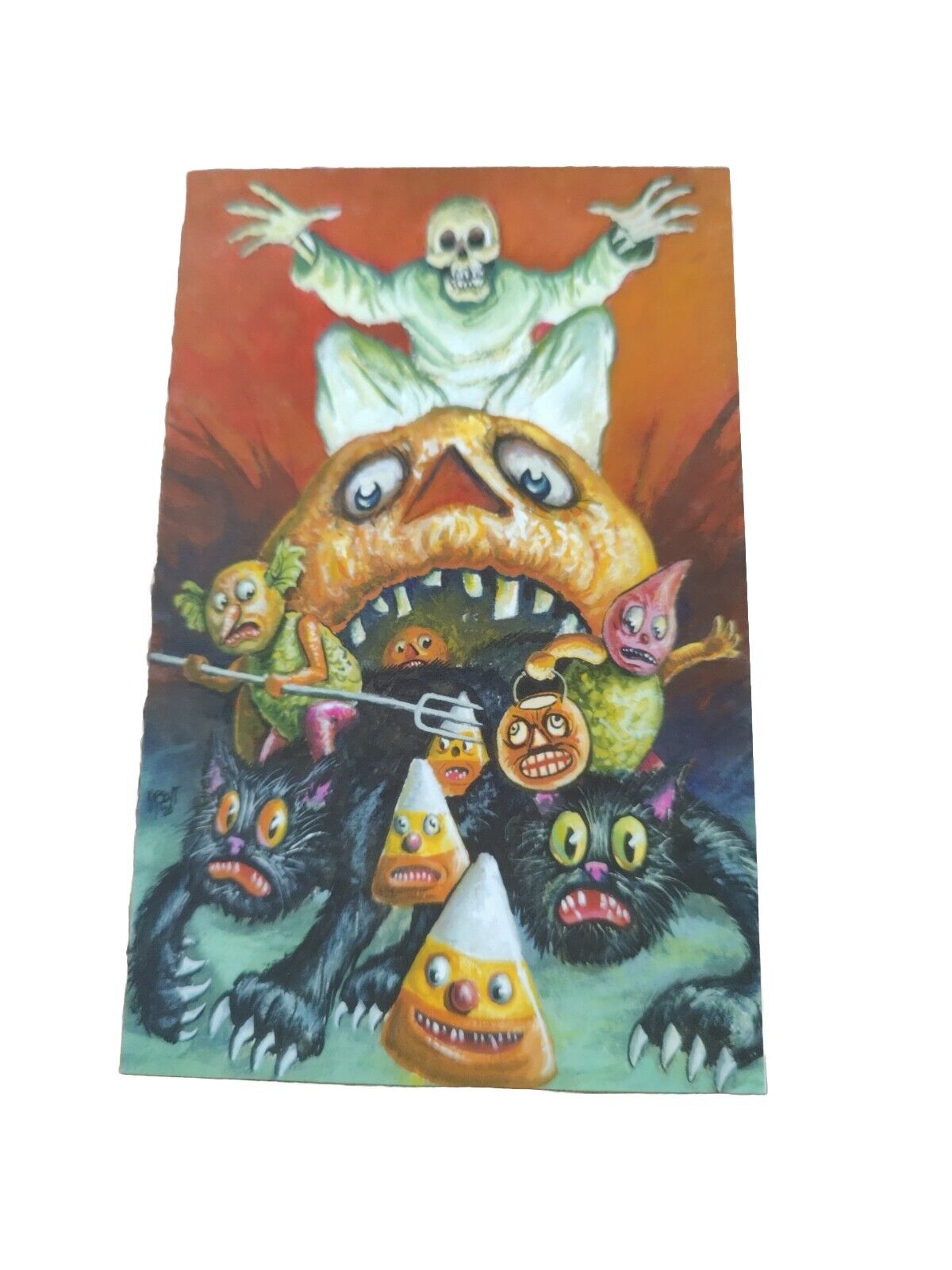 Halloween Art 2020 Matthew Kirscht Post Card "They're Coming" 31/75
