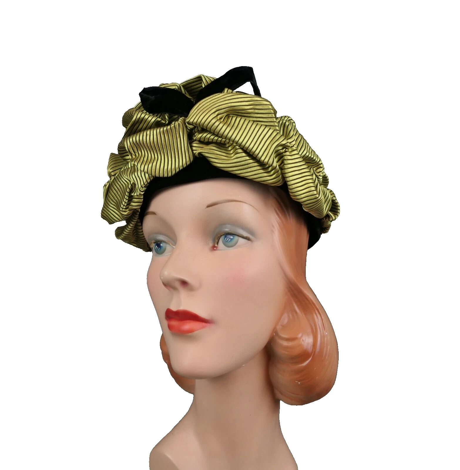 Sombreros vintage de satén de 1960s para Mujer