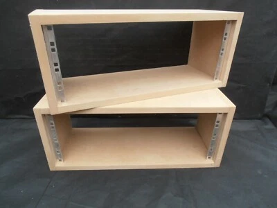 2 X 4u UNIT 19" INCH MONITOR SPEAKER STAND RACK CABINET RECORDING STUDIO
