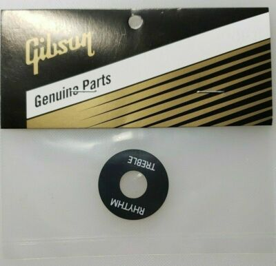 #ad GIBSON® Black White Lettering Toggle Switch Washer Genuine Guitar Parts REAL $13.95