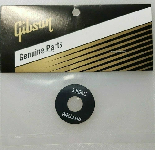 GIBSON Black / White Lettering Toggle Switch Washer Genuine OEM Replacement Part