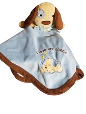 Carters Plush Lovey Blue Baby Security Blanket I Love My doggie
