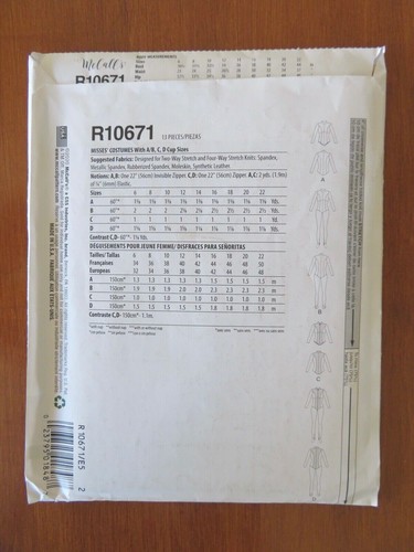 McCall's R10671 Yaya Han Costume Pattern Misses Size 14-22 - Picture 2 of 3