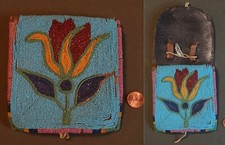Very Fine 1880 ~ 1900 Native American Yakama Nez Perce Beaded Belt Pouch