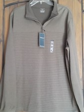 Van Heusen Mens Long Sleeve Partial Zip Pullover Lrg  NWT