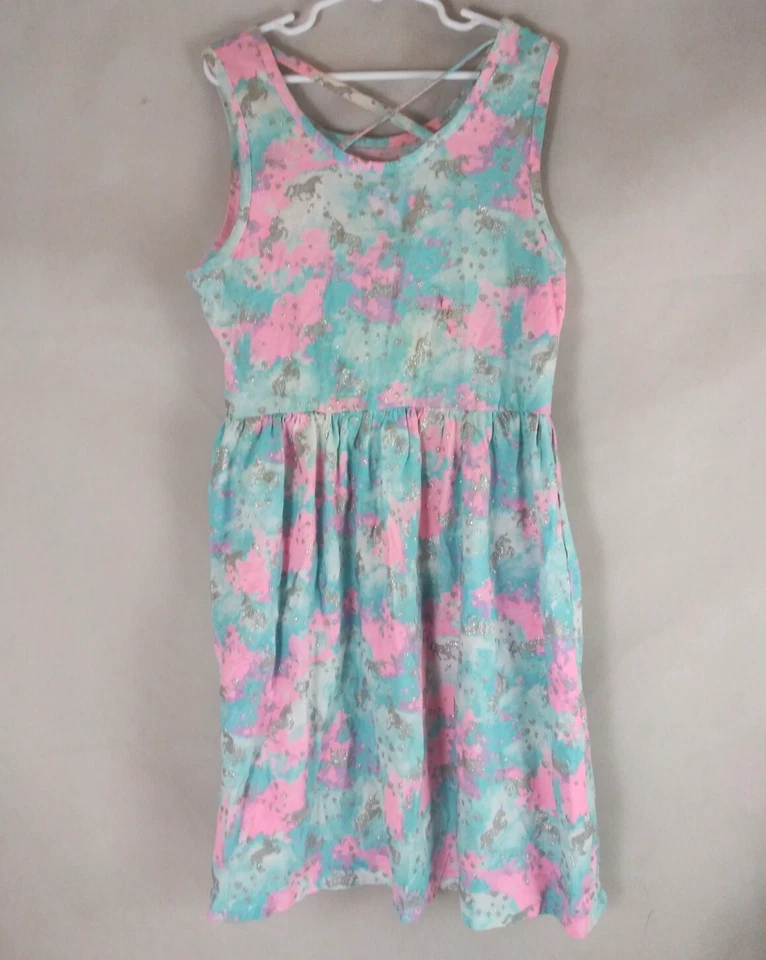 Vestido Unicornio Brillante Azul y Rosa Freestyle Revolution Niñas Talla 12 Foto 3 de 4