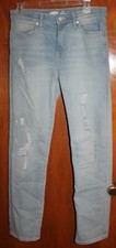 OLD NAVY Girls' 16 KARATE SLIM JEANS (light wash w/ distressing) perfect