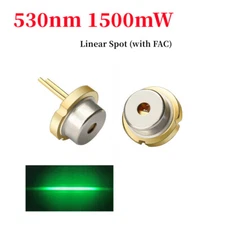 530nm 1500mW High Power Green Laser Diode with FAC Linear Spot