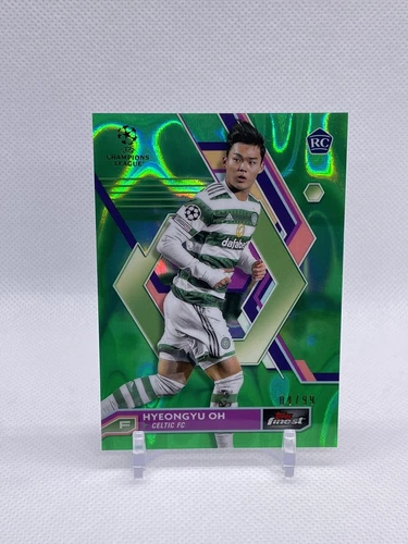 2022-23 Topps Finest UCL Celtic FC RC Hyeongyu Oh Green Lava Refractor /99