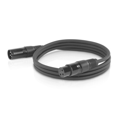 ETEC XLR Audio Kabel 1,5m Mikrofonkabel DMX OFC-Kupfer symmetrisch schwarz