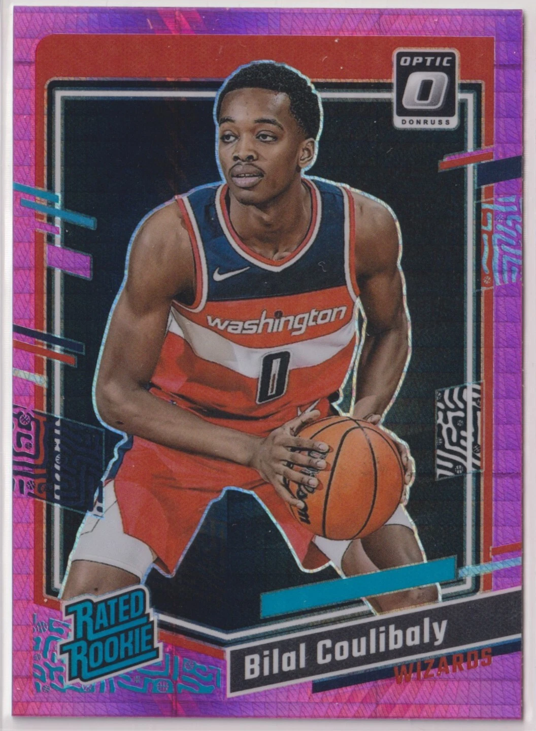 Bilal Coulibaly 2023-24 Panini Donruss Optic Pink Hyper Prizm Rookie #243