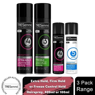 TRESemme Volume & Lift, Extra, Firm & Freeze Control Hold Haarspray, 3er Pack