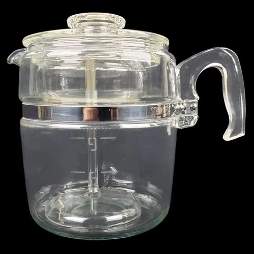 Vintage Pyrex 9 Cup Model 7759 Clear Glass Coffee Pot Percolator Complete