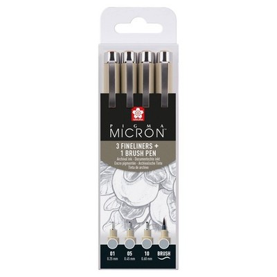 Pigma Micron Light Cool Gray set of 4