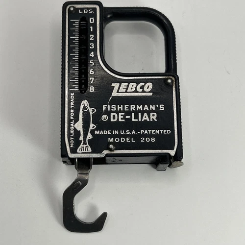 Vintage Zebco De-Liar Model 228 Fishing Scale 8LBS and 2’ Tape Measure - USA - Picture 1 of 6