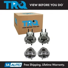 TRQ Wheel Hub Bearings Assembly Set Front & Rear Fits Chevrolet Pontiac