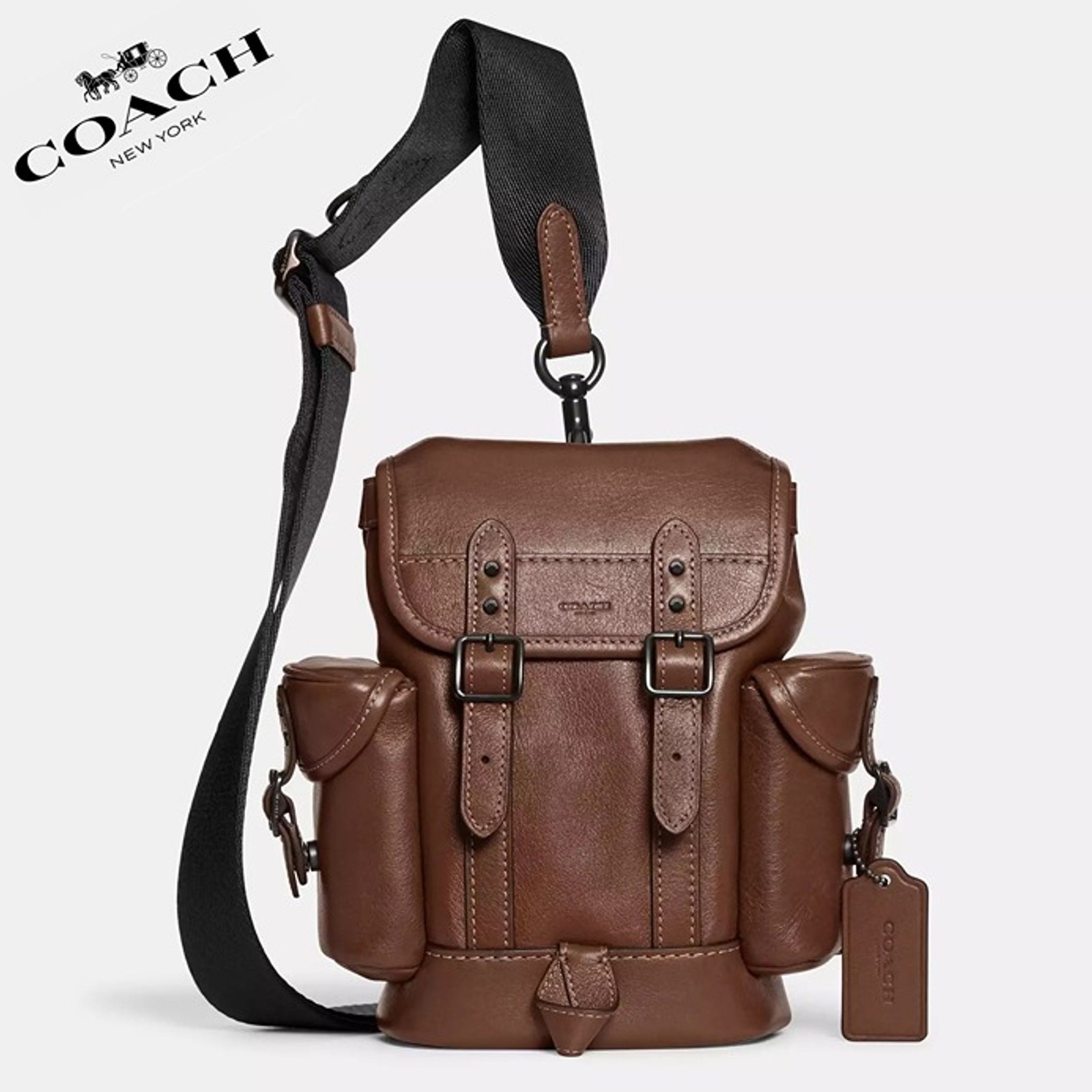 NWT Hitch Backpack 13 Dark Saddle Luxury Bag $450