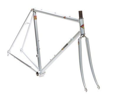 Cinelli Supercorsa Frameset 53cm C-T Silver Columbus SLX Rim Italy