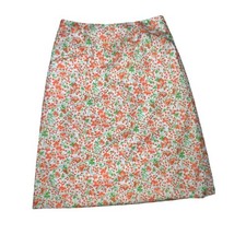 The Lilly Vintage retro 70s Lilly Pulitzer The A-line floral skirt sz 8 orange