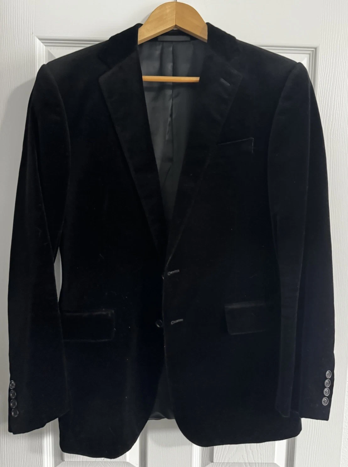 $1,200 Ralph Lauren Black Label Men Velvet Jacket - product detail image 2