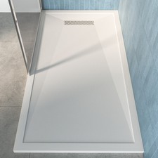 1500x800mm Rectangular Low-Profile Shower Tray 25mm with Linear Waste  CAS150X80