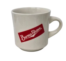 Vintage Ceramic Burma Shave Shaving Cup Coffee Mug Tea Cup Textured Logo