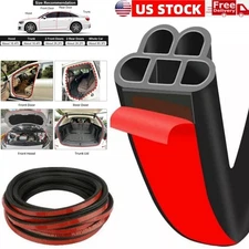 16.4Ft Universal Car Door Rubber Seal Strip Car Hood Tailgate Weather Stripping