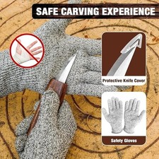 Wood Carving Kit, 23pcs Wood Carving Tools with 4 Wood Carving Knives 5 Detail K