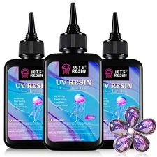 UV Resin, 300g Low Viscosity Crystal Clear Thin Resin Kit, Quick-Curing & Low...