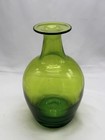 Blenko John Nickerson 7320 Decanter Olive Green MCM Art Glass Bottle NO STOPPER