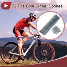 72 Set 14G Bicycle Spokes 177mm Bike Wheel Spokes Carbon Steel Galvanized