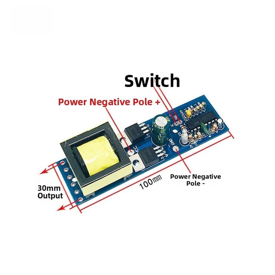 PCB Inverter Module 12V to 220V AC Square Wave Output with Voltage ...