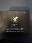 2021-W American Silver Eagle Burnished 1 oz .999 US Mint $1 Coin OGP Box & COA