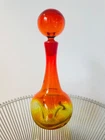 Blenko Glass 638 s Decanter in Tangerine w/stopper