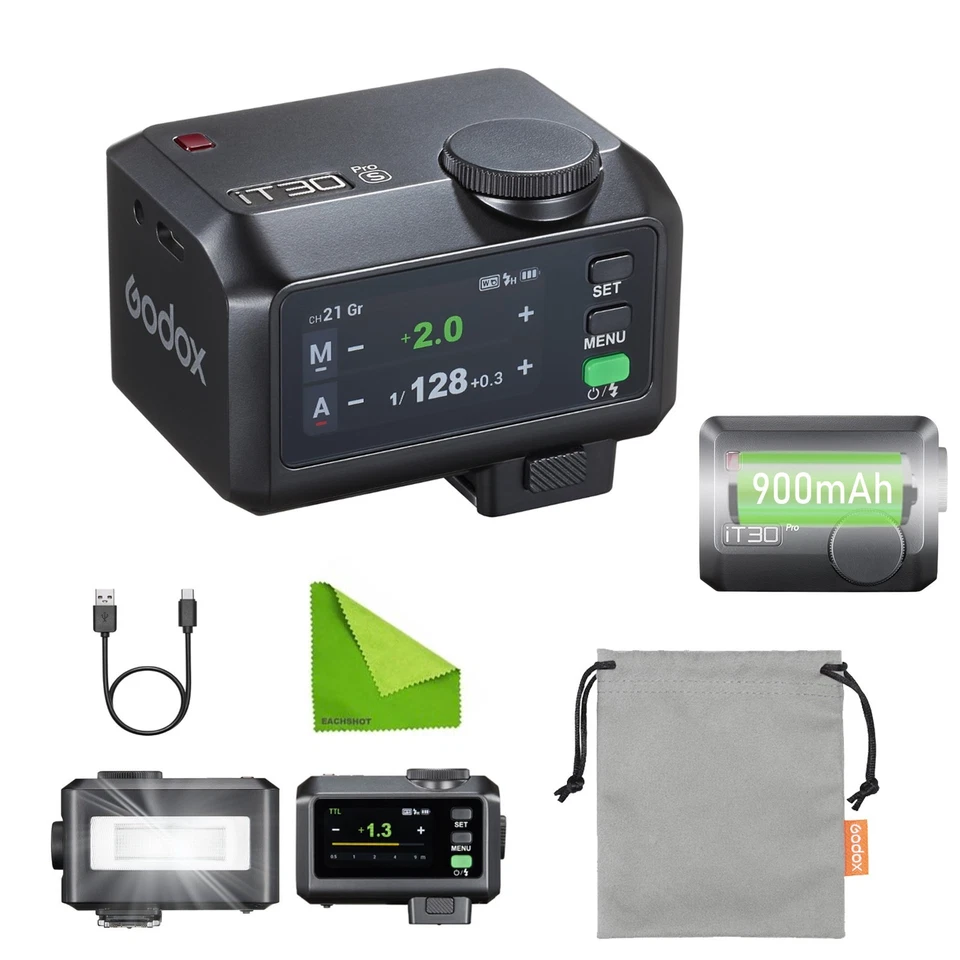 Godox iT30Pro S iFlash Kamerablitz TTL Taschenblitz für Sony Kameras (Schwarz)