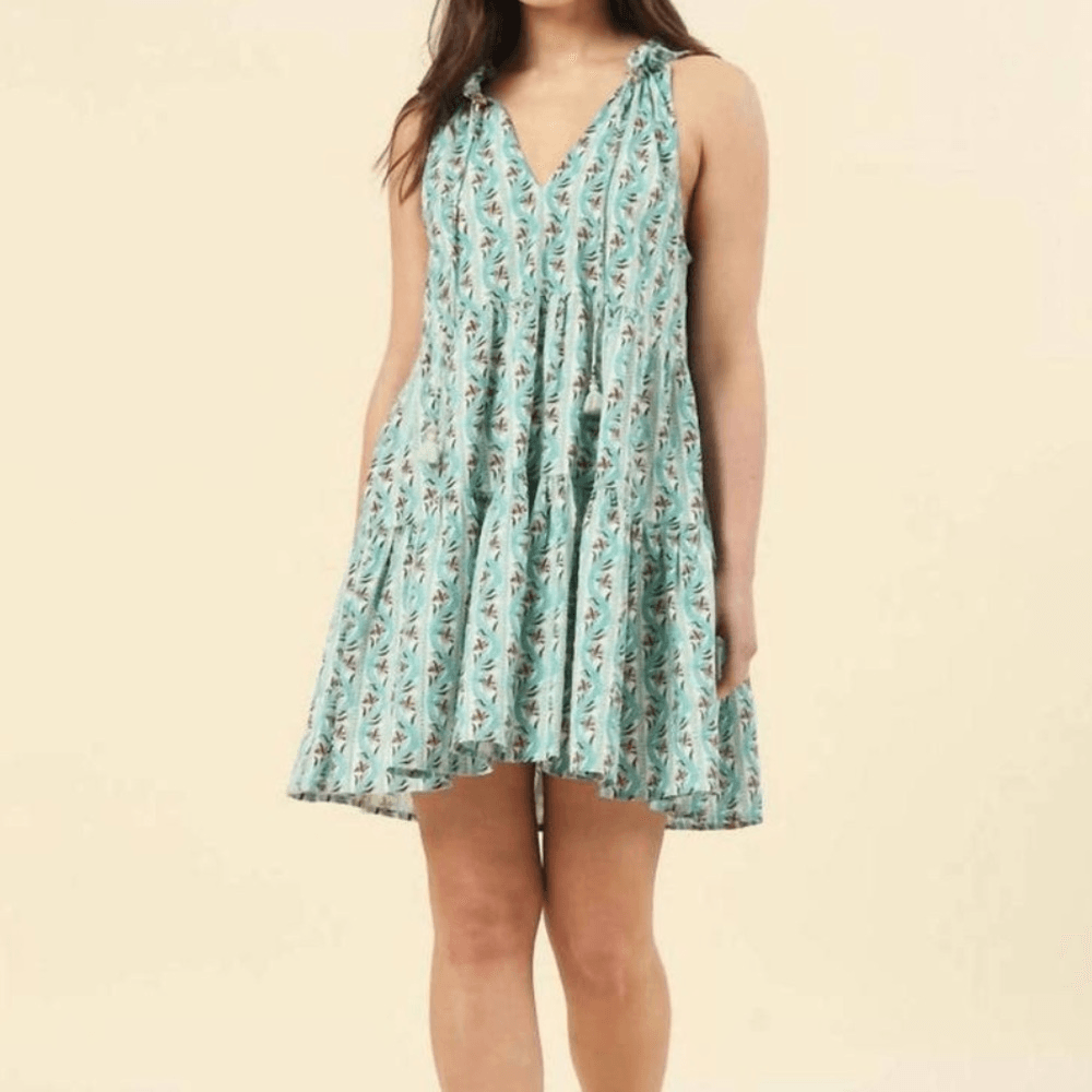 OMIKA Paola Mini Dress in Maia Fennel $328 MSRP