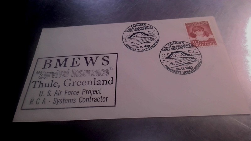 1960 Greenland USAF Thule AFB First Day Cover mint postage stamp vintage old