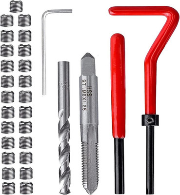 M8 x 1.25mm Thread Repair Insert Kit 30Pc Stainless Steel Helicoil Set for Auto