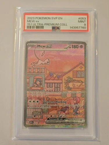 POKEMON MEW ex 2023 SV BLACK STAR PROMO 151 ULTRA-PREMIUM COLL #053 PSA 9