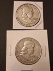 Lot (2) 1953-D & 60-D Franklin Half Dollar Coins