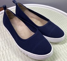 Vionic Women's Uptown Skimmer Knit Slip-ons Loafer Flats Navy Blue Sz. 6 Wide