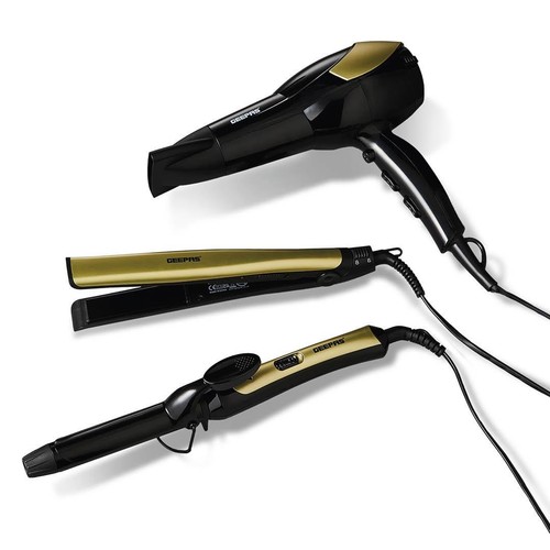 3-in-1 Hair Dryer, Hair Curler & Hair Straightener Swivel Cord & Hanging Loop - Picture 1 of 11