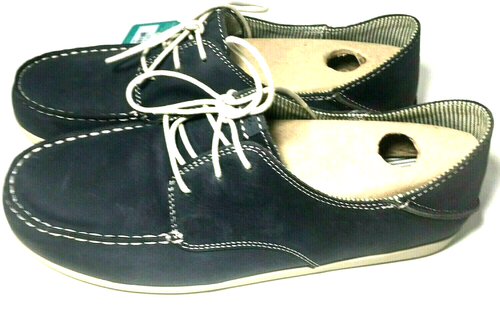 OLUKAI Mujer 8.5 HELEUMA Cuero Con Cordones Sin Cordones Mocasines Barco Zapatos Cómodos Nuevos - Imagen 3 de 6