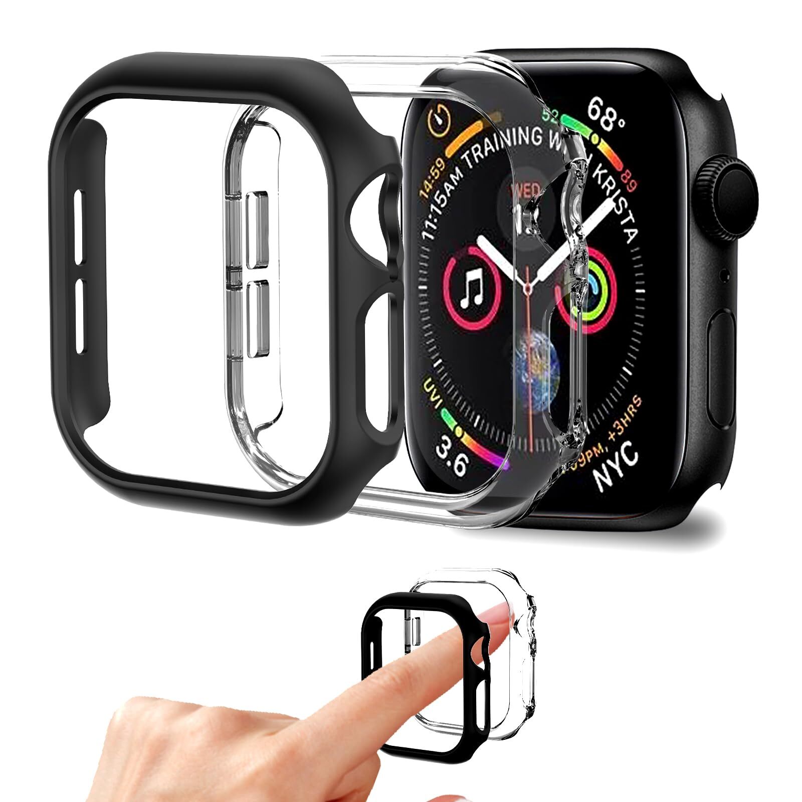 Jaroco 2 Pack [No Screen Protector] Bumper Case for Apple Watch Series SE 6 5 4