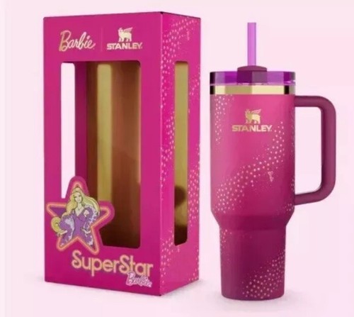 Barbie x Stanley SOLD OUT 70’s SUPERSTAR Tumbler 40 oz Quencher Limited Edition - Picture 5 of 5