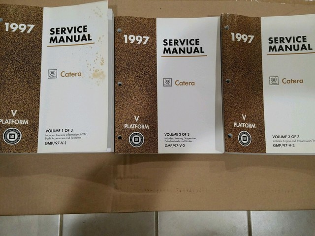 1999 Cadillac Catera Service Shop Repair Manual 2 Volume Set Service Repair Manuals Vehicle Parts Accessories