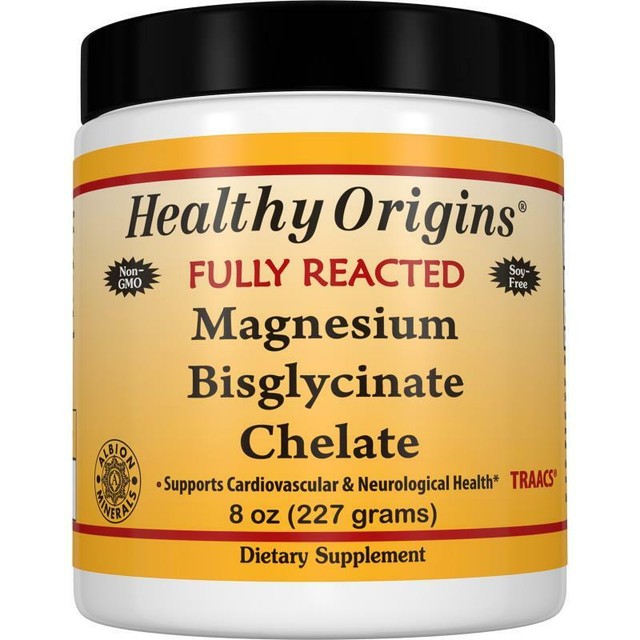 Healthy Origins Chelated Magnesium Powder 227g Anxiety Mood Sleep Calm